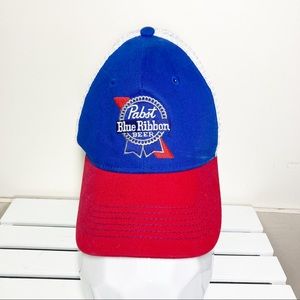 PABST BLUE RIBBON Beer One size fits all Trucker mesh Adjustable EUC
